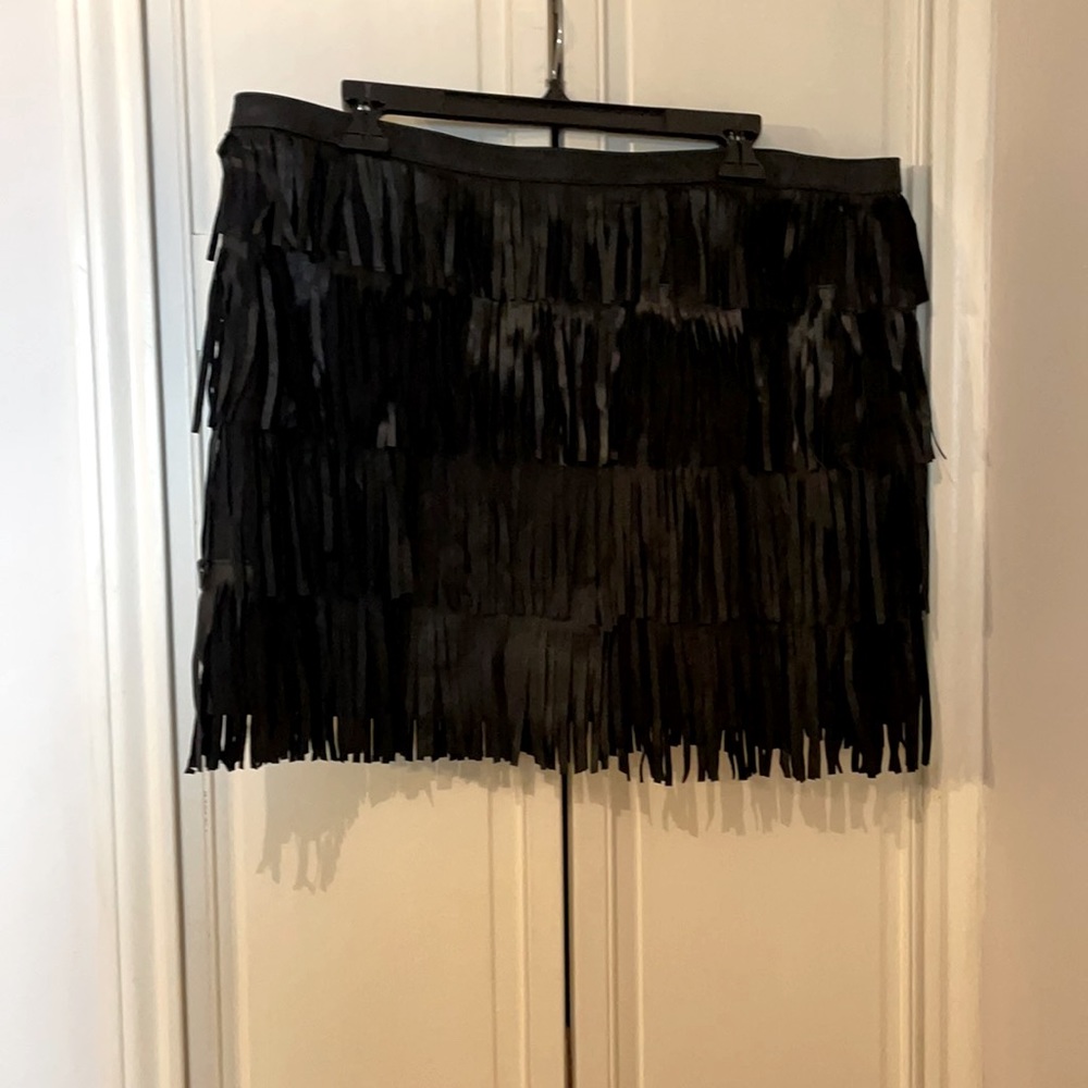 Boston Proper FRINGED MINI SKIRT